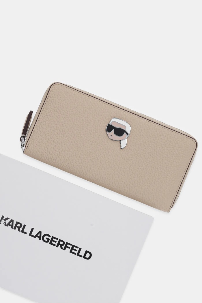 Karl Lagerfeld portofel IKON bej A1W32124
