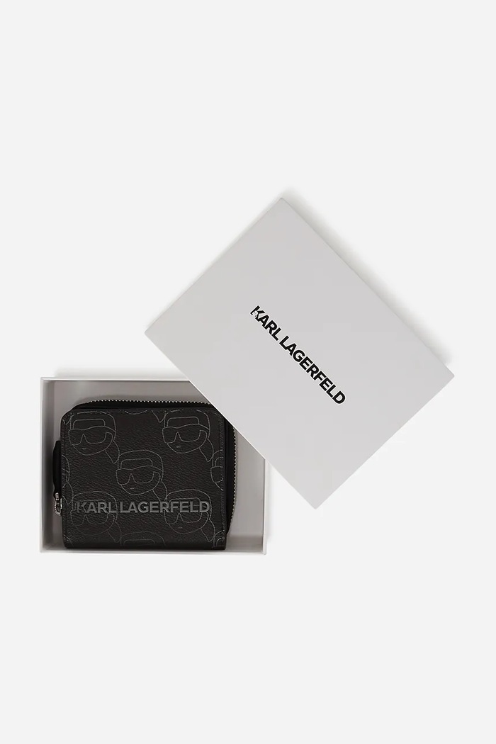 Karl Lagerfeld portofel IKON negru A2W32018
