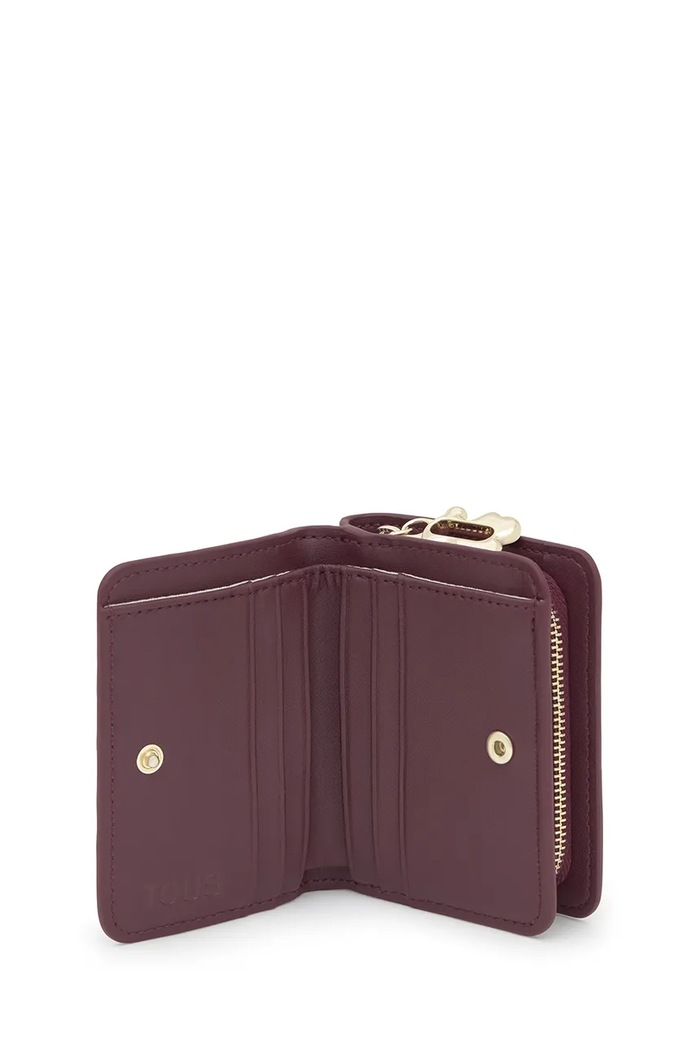 Accesorii Tous portofel de piele FOLD 2002306021 burgundia