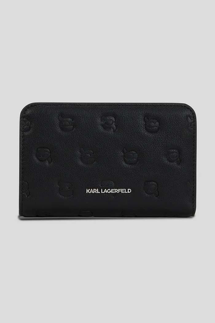 Peněženka Karl Lagerfeld IKON MONOGRAM imitace kůže černá A3W32005