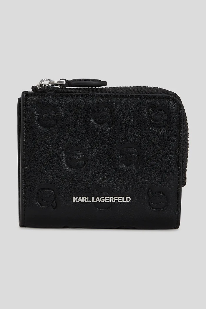 Peňaženka Karl Lagerfeld IKON MONOGRAM jednofarebný čierna A3W32007