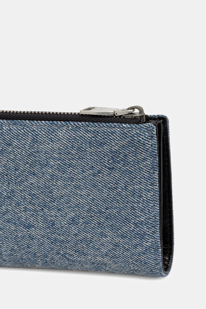 Diesel portfel bawełniany 1DR 1DR BI-FOLD ZIP II X09888.P1730 niebieski AA00
