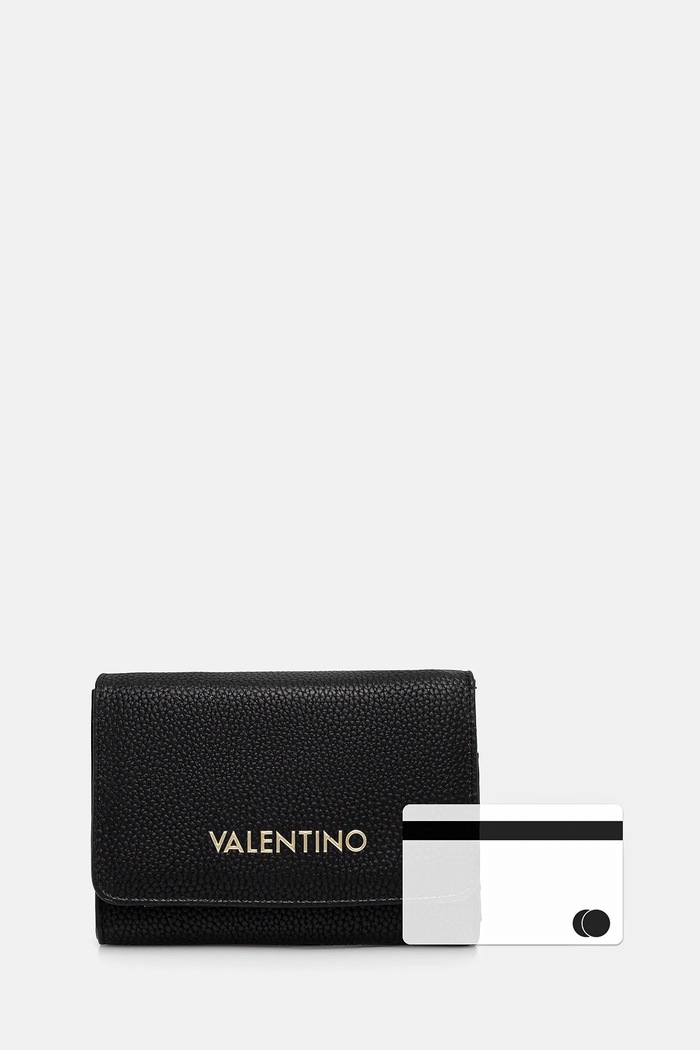 Портфейл дамски от имитация на кожа Valentino Bags черен VPS7LX43