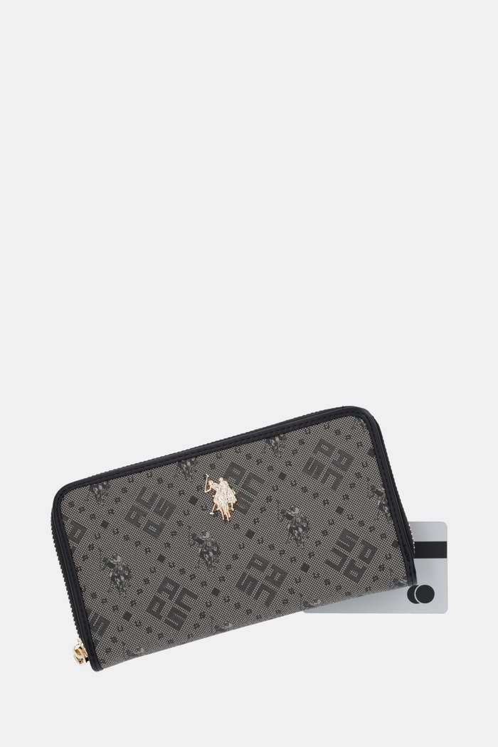 U.S. Polo Assn. portofel pentru femei cu imitație de piele New Hampton gri WIUN26225WVP