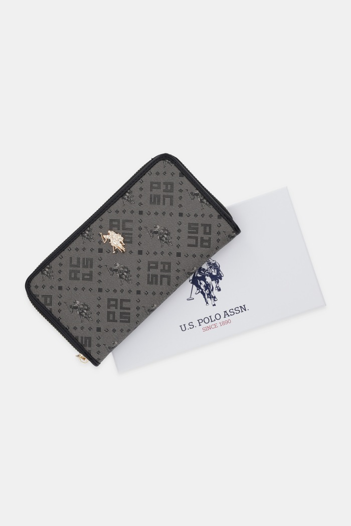U.S. Polo Assn. portofel pentru femei cu imitație de piele New Hampton WIUN26225WVP gri