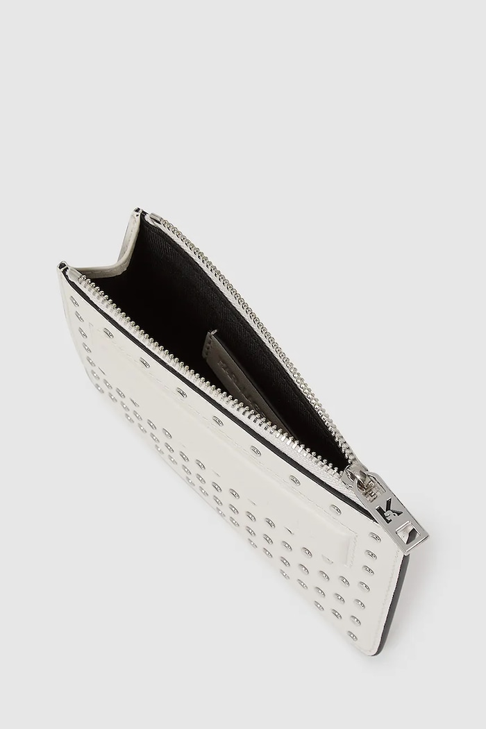 Accesorii Karl Lagerfeld portofel de piele IKON A4W32028 bej