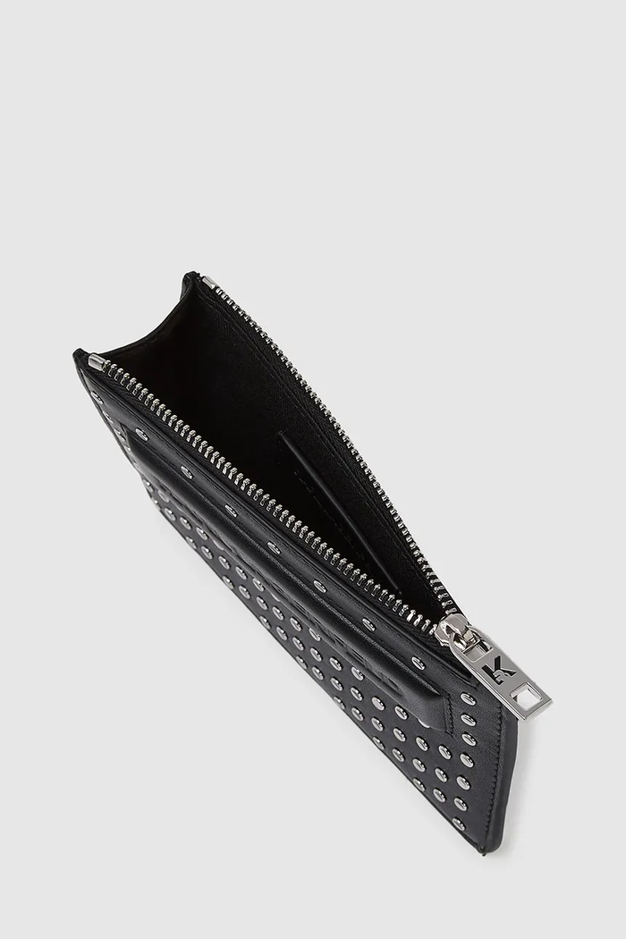 Accesorii Karl Lagerfeld portofel de piele IKON A4W32028 negru