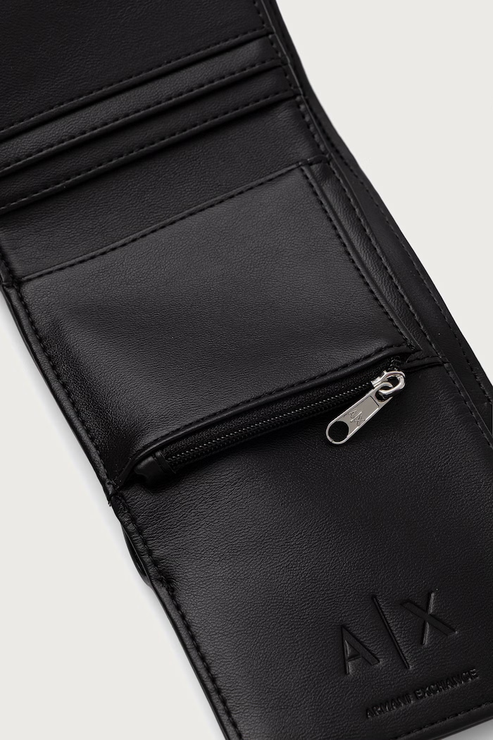 Аксесуари Armani Exchange гаманець жіночий зі штучної шкіри XW002819.AF26569.NOS чорний