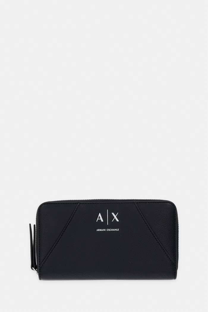 Armani Exchange denarnica ženska iz umetnega usnja črna XW000359.AF26569.NOS