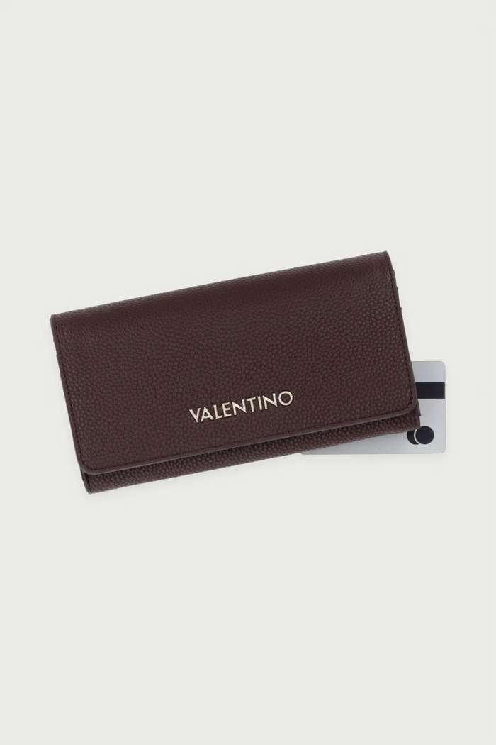Portfel damski z imitacji skóry BRIXTON Valentino Bags VPS7LX113 brązowy