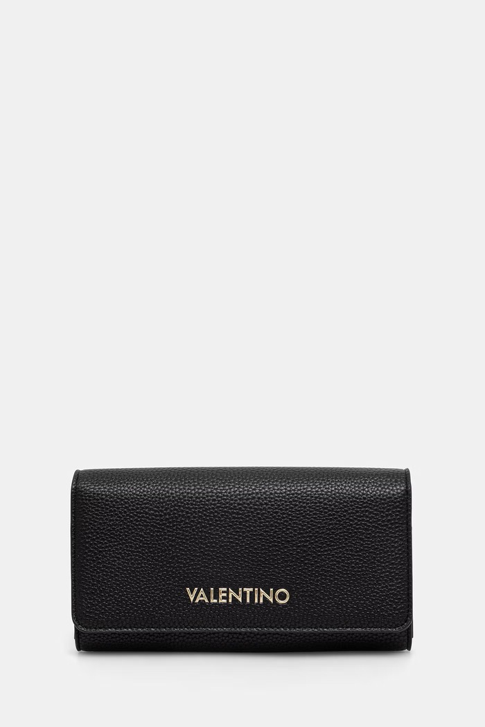 Valentino Bags portfel damski z imitacji skóry BRIXTON czarny VPS7LX113