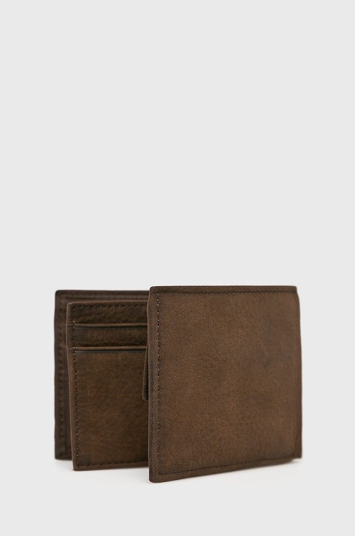 Tommy Hilfiger - Portfel skórzany Johnson Mini AM0AM00662 AM0AM00662 brązowy AA00