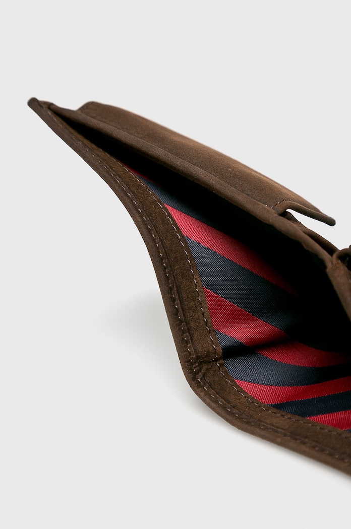 Tommy Hilfiger - Portfel skórzany Johnson Mini AM0AM00662 brązowy AM0AM00662