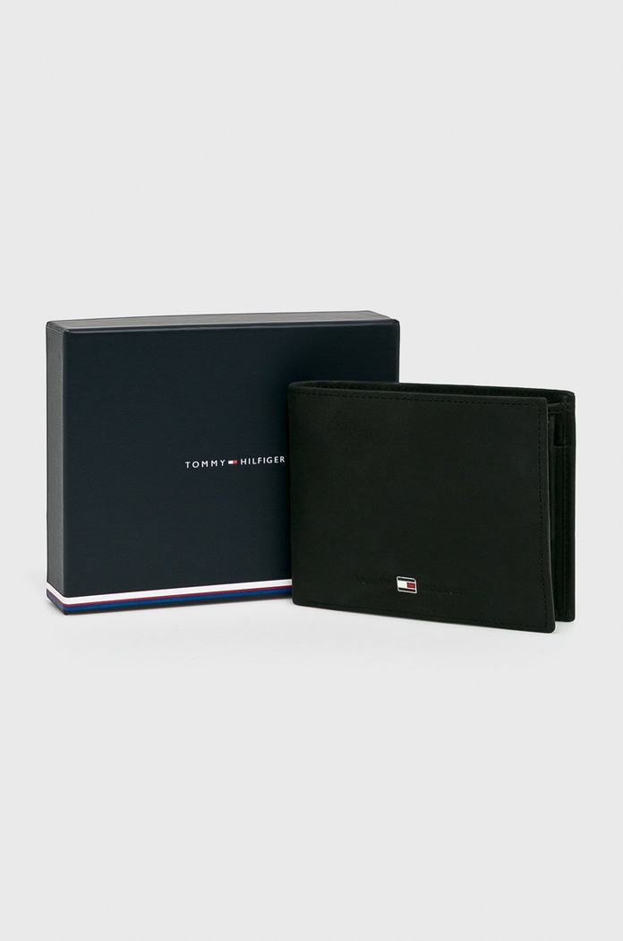 Tommy Hilfiger - Portfel skórzany Johnson AM0AM00659 czarny AM0AM00659