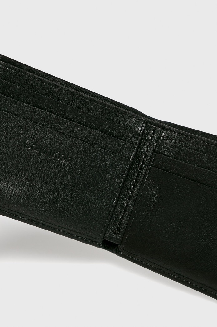 Kožená peněženka Calvin Klein K50K504315 černá AA00