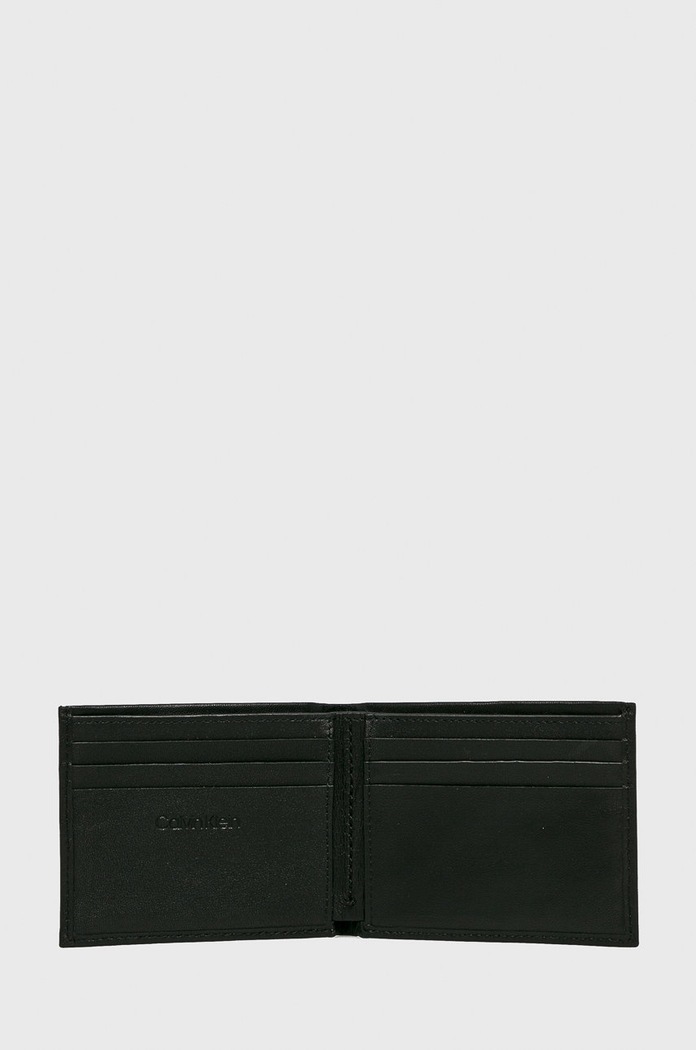 Kožená peněženka Calvin Klein černá K50K504315