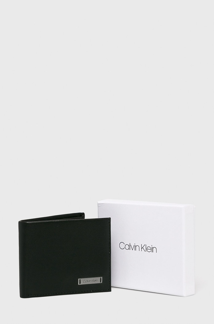 Kožená peněženka Calvin Klein K50K504315 černá