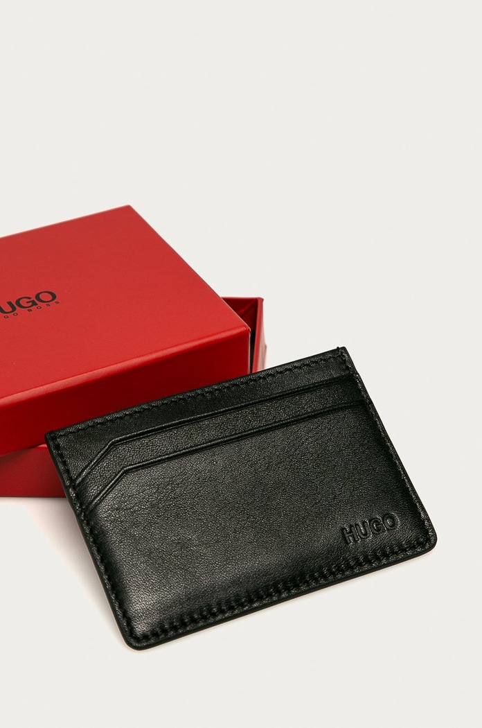 HUGO - Portfel skórzany 50317307 50317307 czarny