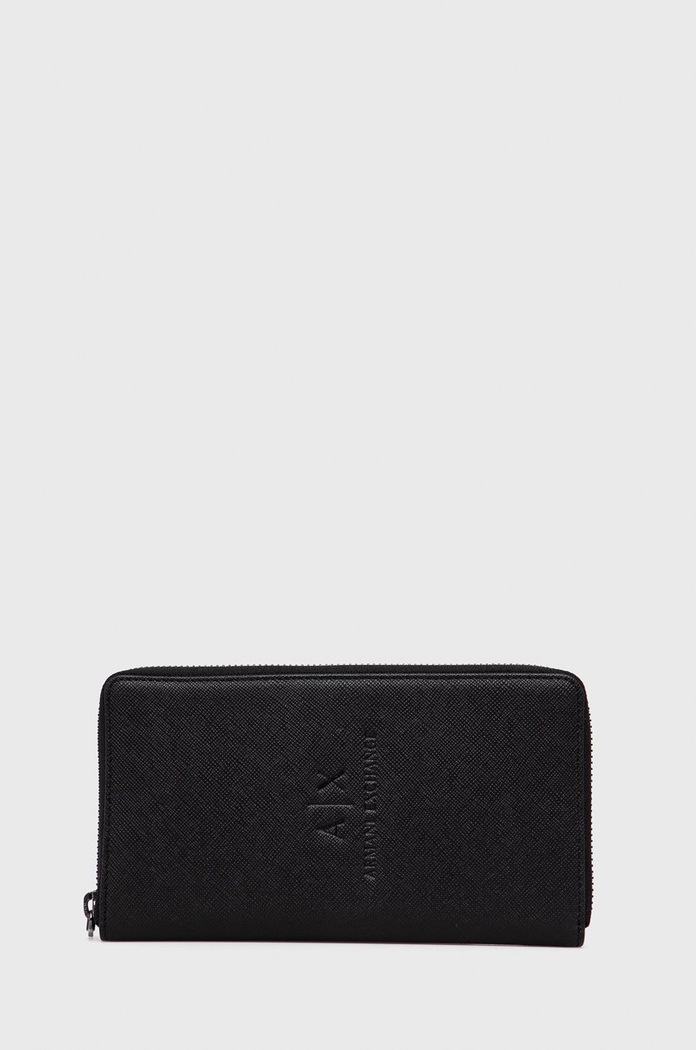 Armani Exchange - Portofel de piele piele negru 958055.CC223.NOS