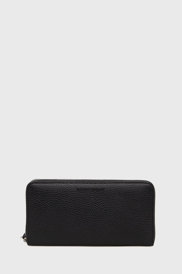Kožená peněženka Emporio Armani přírodní kůže černá Y4R169.Y068E.NOS