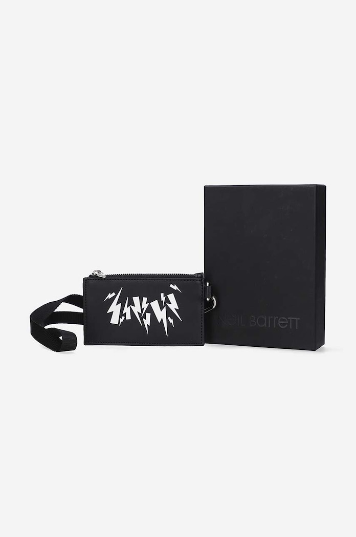 Etui za kartice Neil Barett Linear Chaotic Bolt Leath etui za kartice crna PBSG205B.U9202