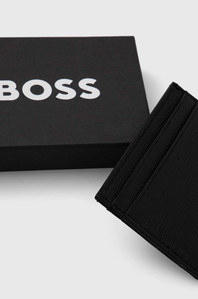 Dodatki Usnjen etui za kartice BOSS 50470473 črna