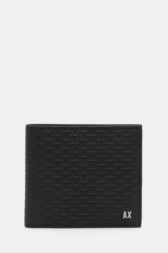 Armani Exchange portafoglio pelle fiore nero 958098.4R847