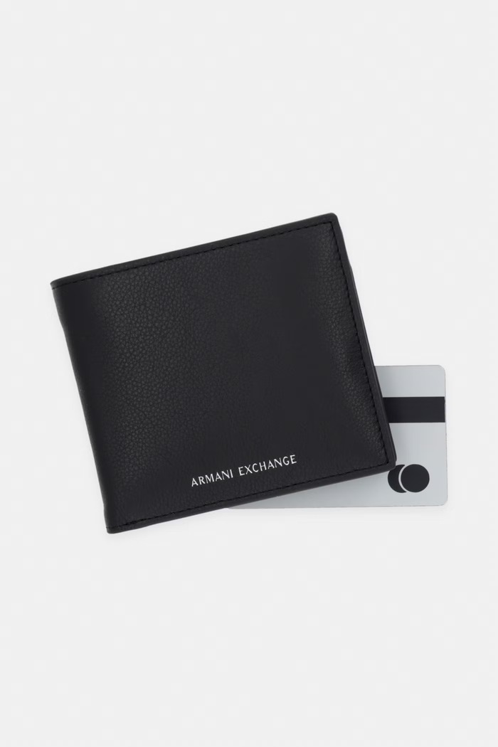 Armani Exchange portfel męski skórzany czarny XM000167.AF22541.NOS