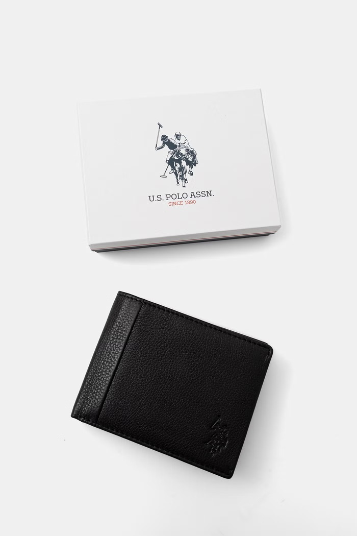 U.S. Polo Assn. portfel męski skórzany CARRICK czarny WEUCK2697MHA