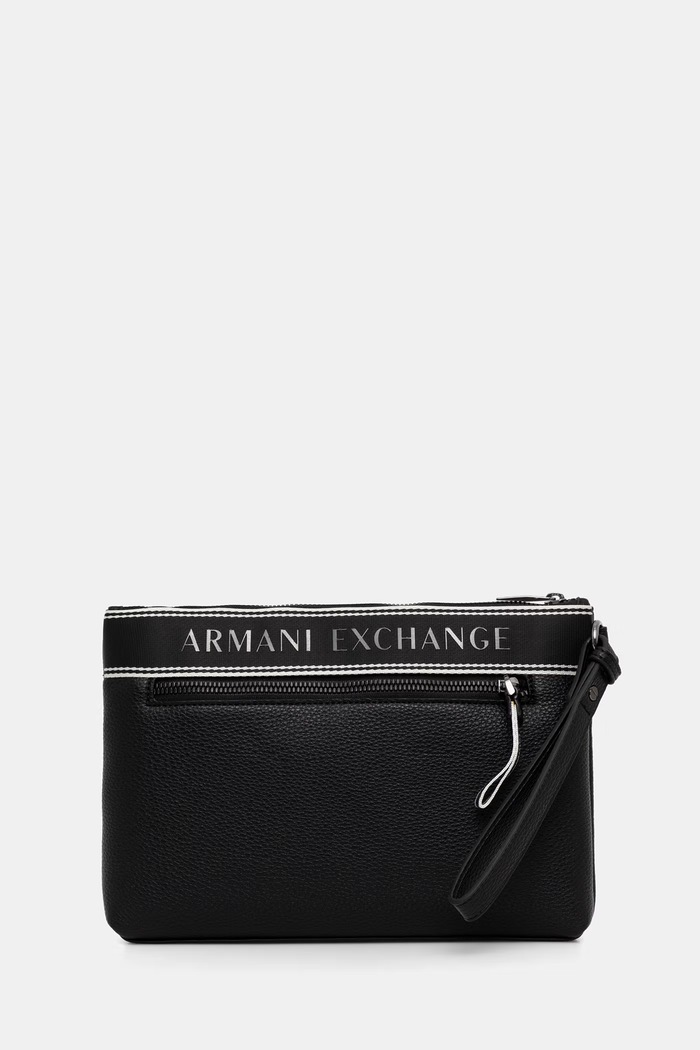 Armani Exchange bustina da uomo in similpelle nero XM002835.AF22662.NOS