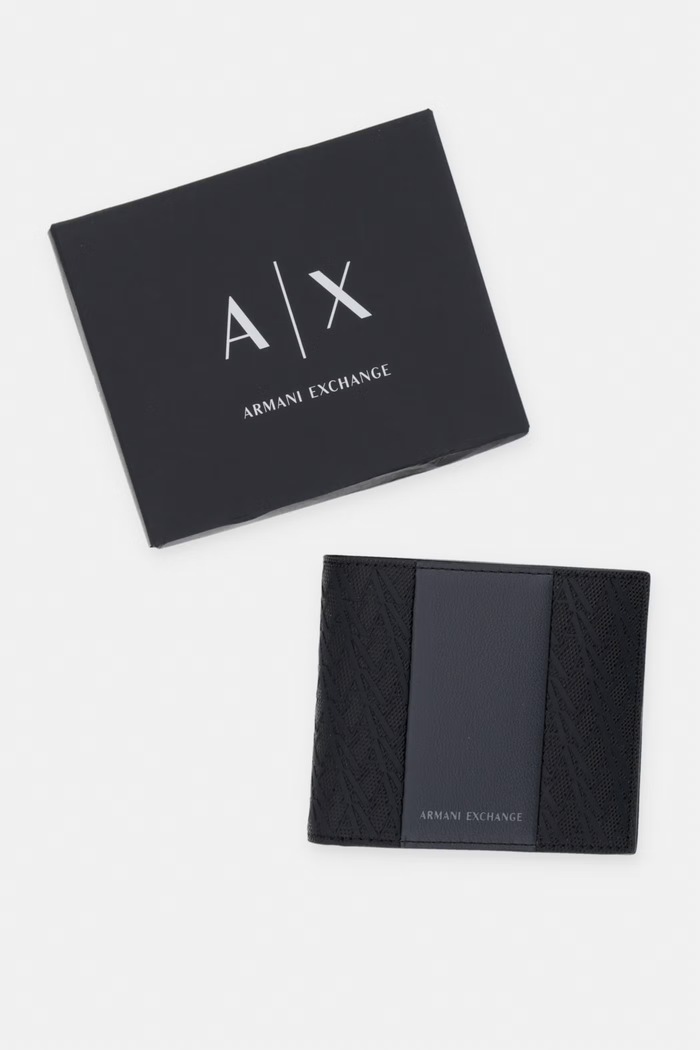 Armani Exchange peňaženka pánska z imitácie kože XM000168.AF26691.NOS čierna