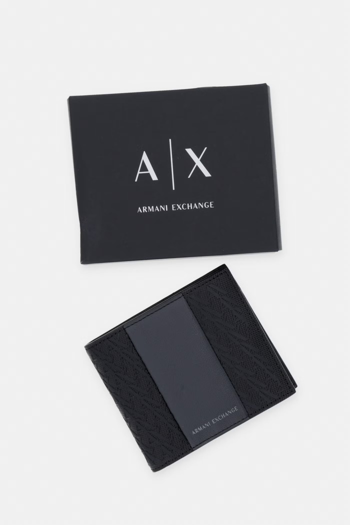 Armani Exchange портфейл мъжки от имитация на кожа XM000167.AF26691.NOS черен
