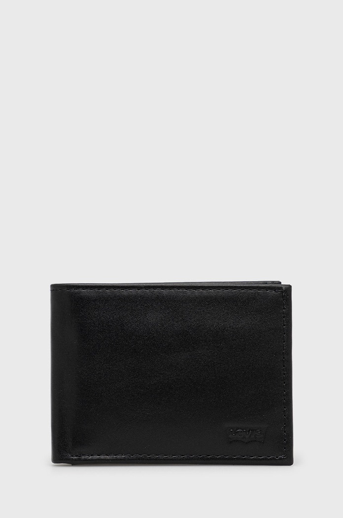 Kožená peněženka Levi's přírodní kůže černá D5489.0002
