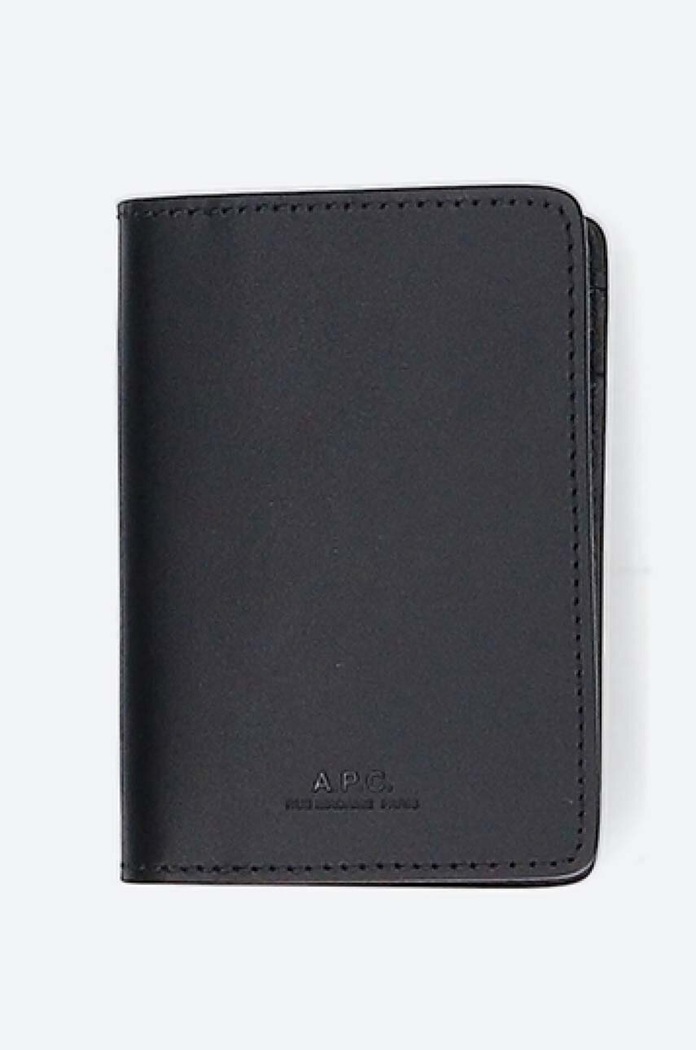 A.P.C. carcasă din piele Stefan piele negru PXAWV.H63158