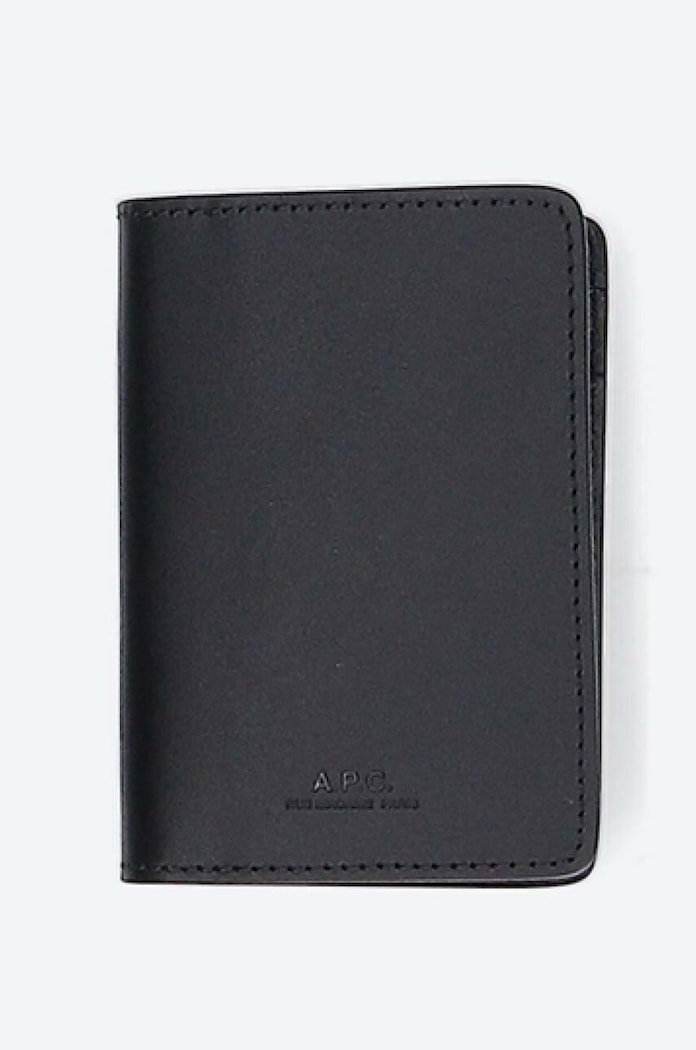 A.P.C. carcasă din piele Stefan piele negru PXAWV.H63158