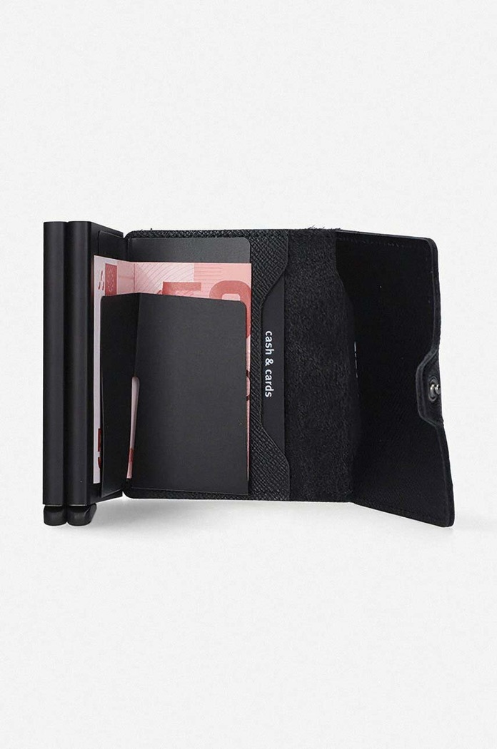 Dodatki Denarnica Secrid Twinwallet Crisple TC-BLACK TC.BLACK črna