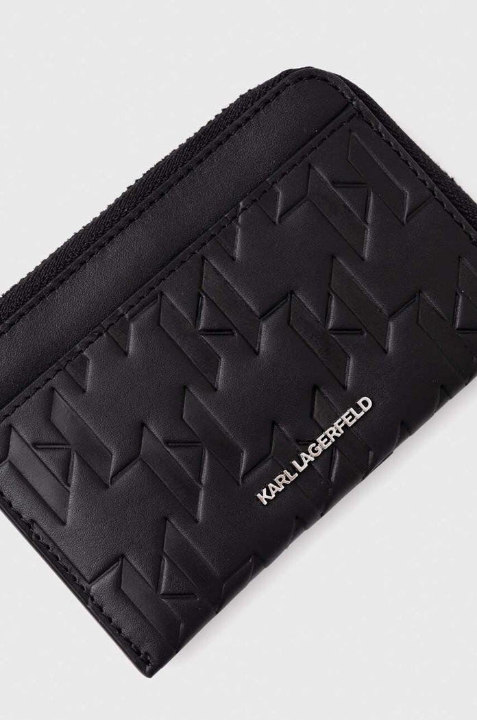 Аксесуари Шкіряний гаманець Karl Lagerfeld 240M3221 чорний