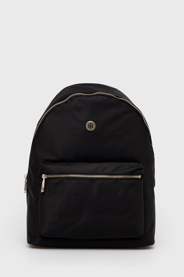 Ruksak Tommy Hilfiger jednofarebný čierna AW0AW10264.NOS