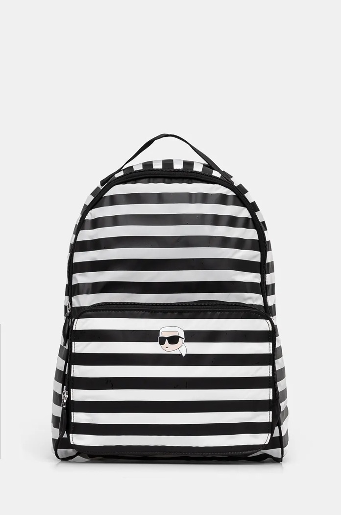 Ruksak Karl Lagerfeld IKON vzorovaný čierna A1W30137