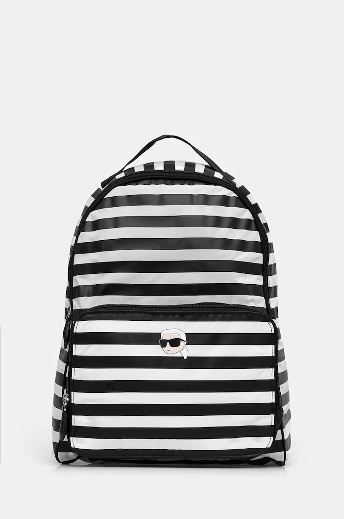 Ruksak Karl Lagerfeld IKON vzorovaný čierna A1W30137