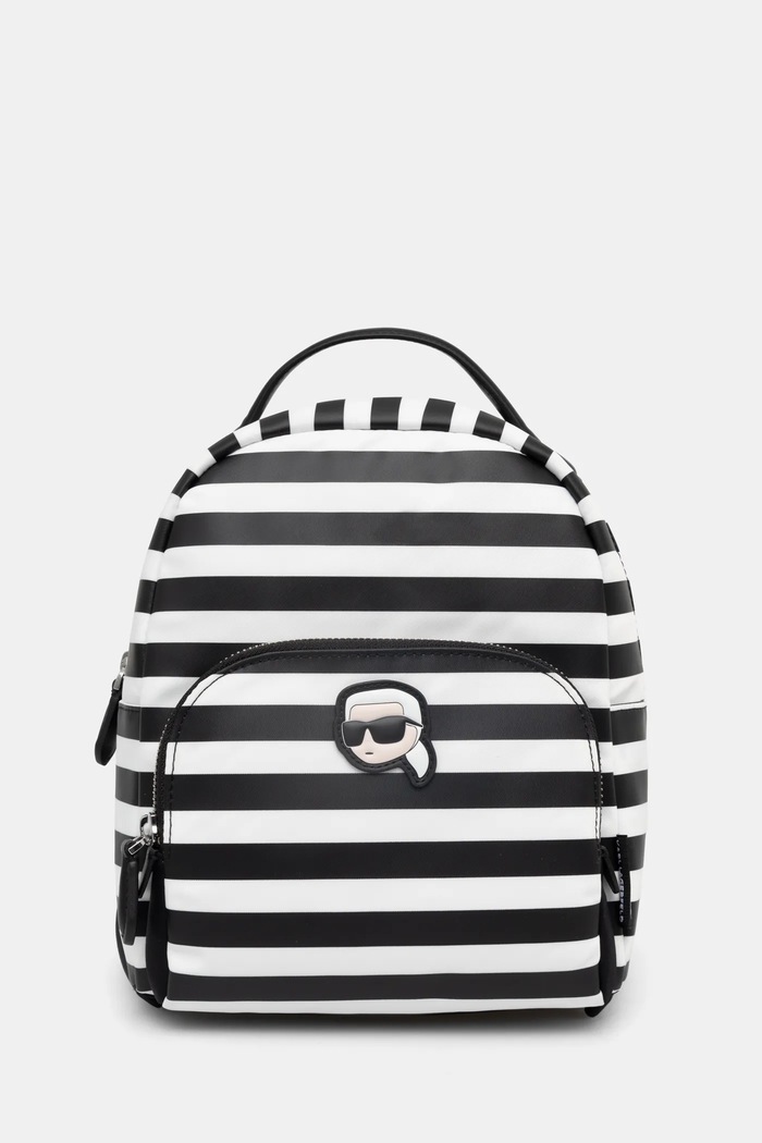 Ruksak Karl Lagerfeld IKON vzorovaný čierna A1W30132