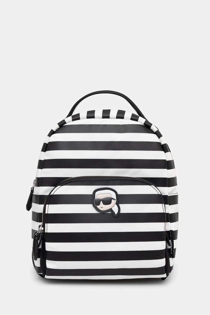 Ruksak Karl Lagerfeld IKON vzorovaný čierna A1W30132