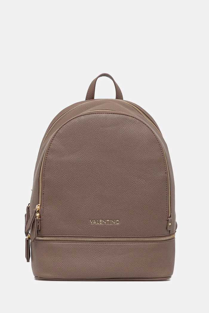 Σακίδιο πλάτης Valentino Bags απομίμηση λείου δέρματος καφέ VBS7LX02