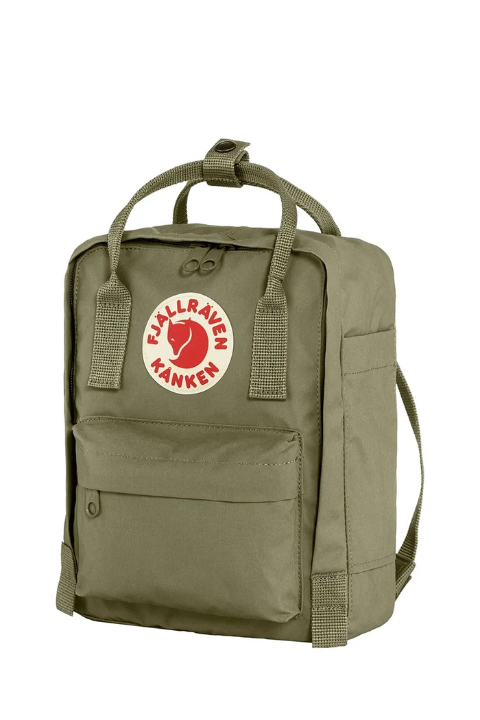 Fjallraven Plecak dziecięcy z łączonych materiałów Kanken Mini F23561.620 zielony AA00
