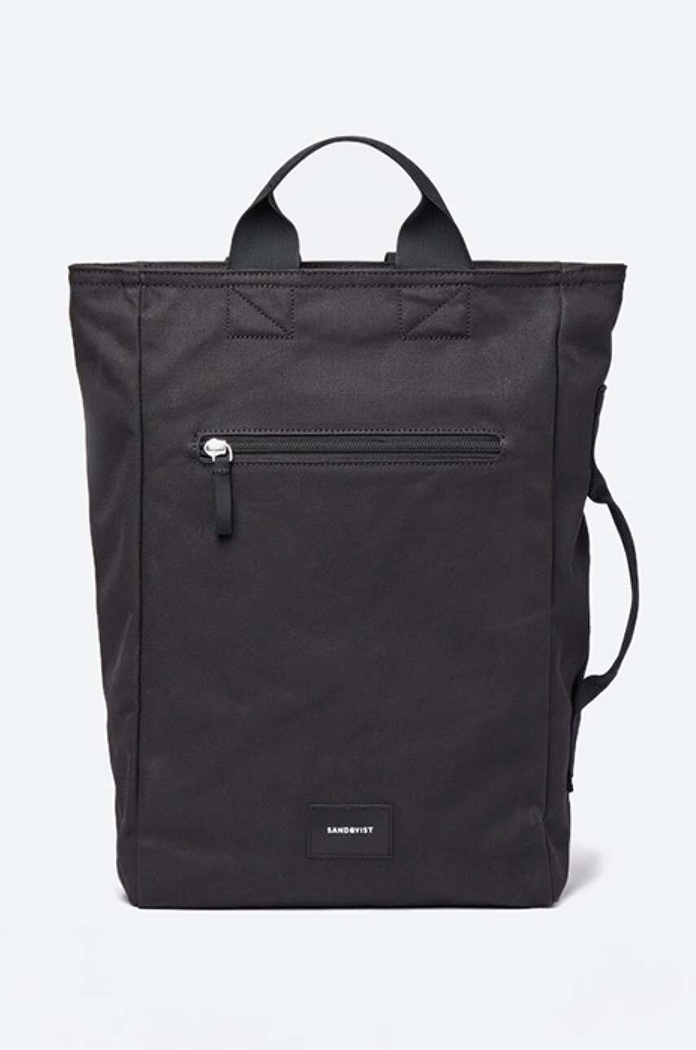 Sandqvist backpack Tony Vegan plain black SQA1681