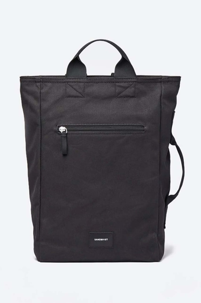 Sandqvist backpack Tony Vegan plain black SQA1681