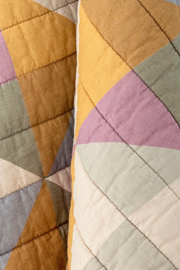 Living și dormitor Bloomingville cuvertură de pat din bumbac Crewe 150 x 125 cm 82062137 galben