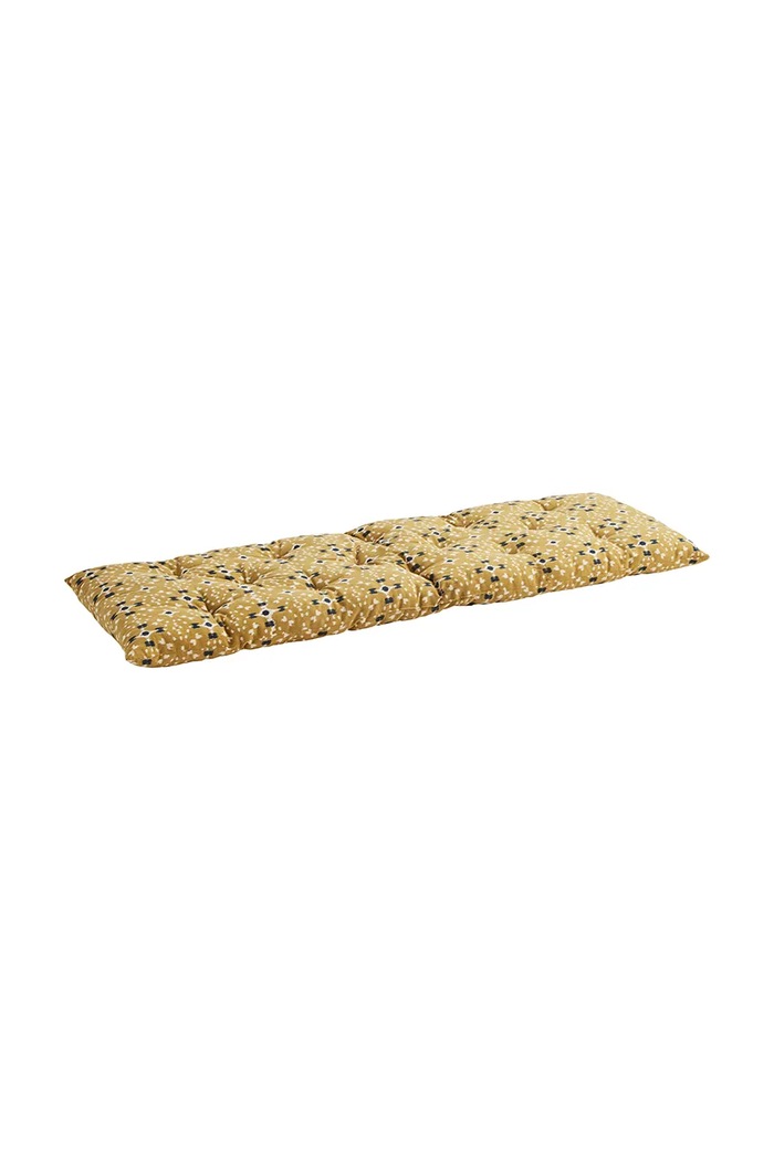 Dekoratívny bavlnený vankúš na lavicu Madam Stoltz 45 x 125 cm MP.45125.240 žltá AA00