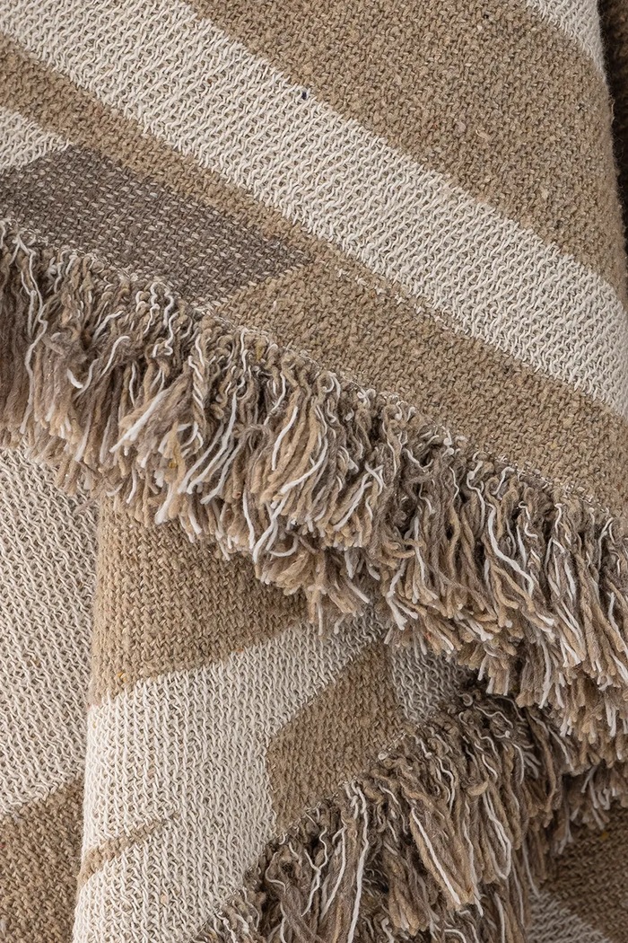 Salotto e camera Bloomingville copriletto Orinoco 160 x 130 cm 82062030 beige
