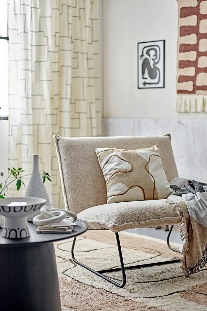 Bloomingville copriletto Orinoco 160 x 130 cm beige 82062030